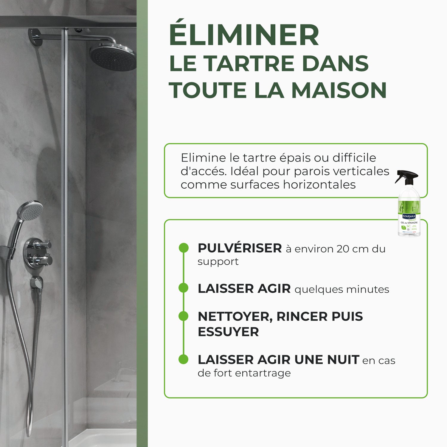 STARWAX SOLUVERT - Gel au vinaigre 14° 1L