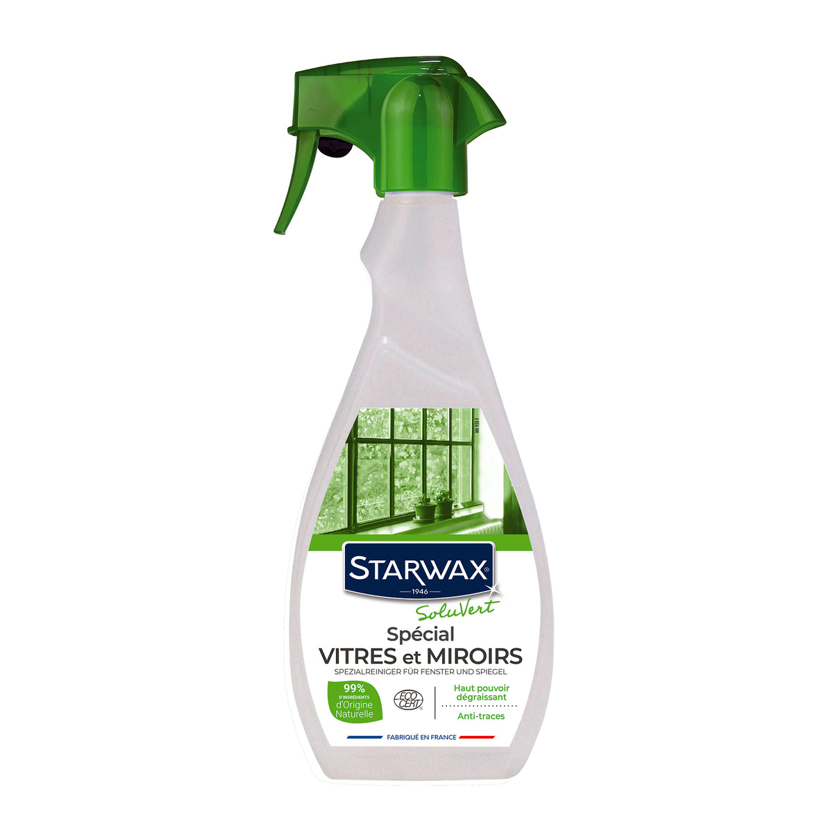 STARWAX SOLUVERT - Nettoyant spécial vitres et miroirs
500ml