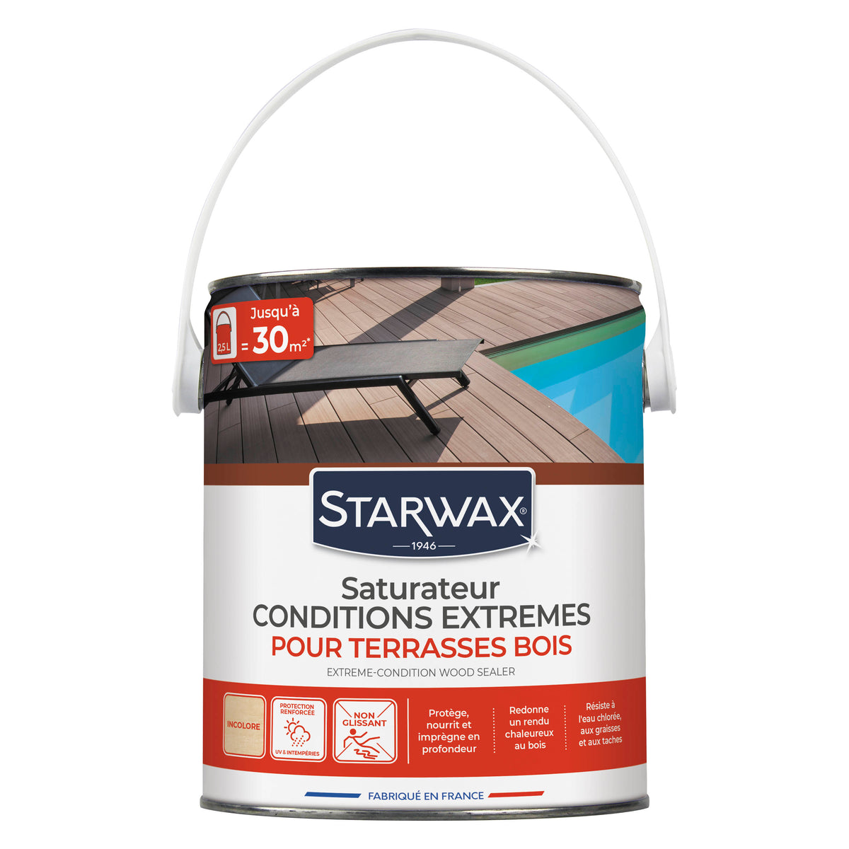 STARWAX - Saturateur bois extérieurs conditions extrêmes
1L Incolore