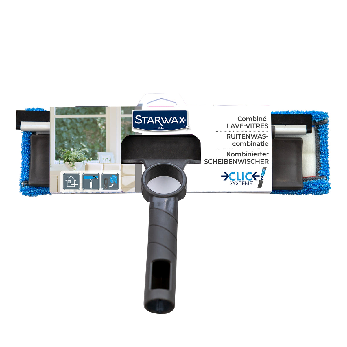 STARWAX - Combiné lave vitres Clic système X1
