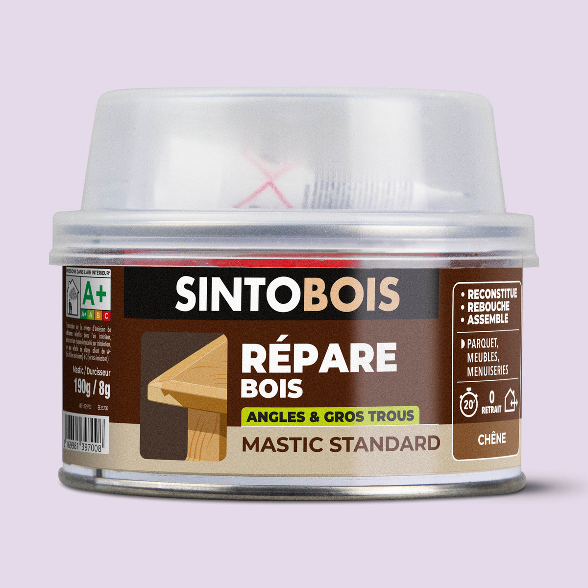 SINTO - Reconstitue angles et gros trous 500ml Chêne