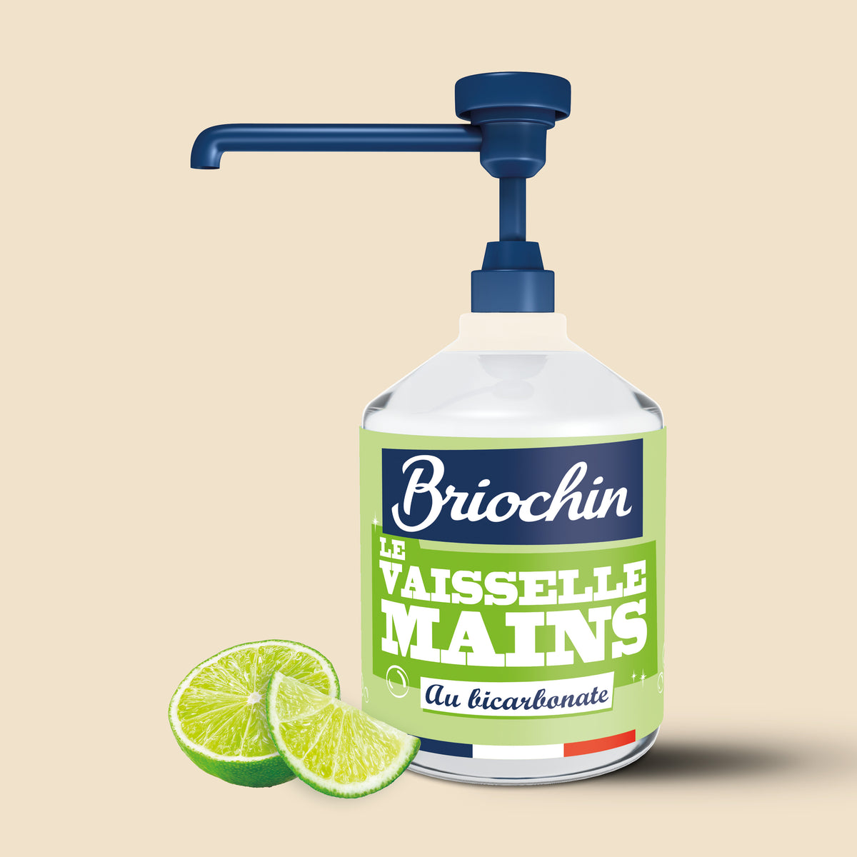 JACQUES BRIOCHIN - Liquide Vaisselle Mains Bicarbonate de soude & Citron vert 500ml Citron Vert