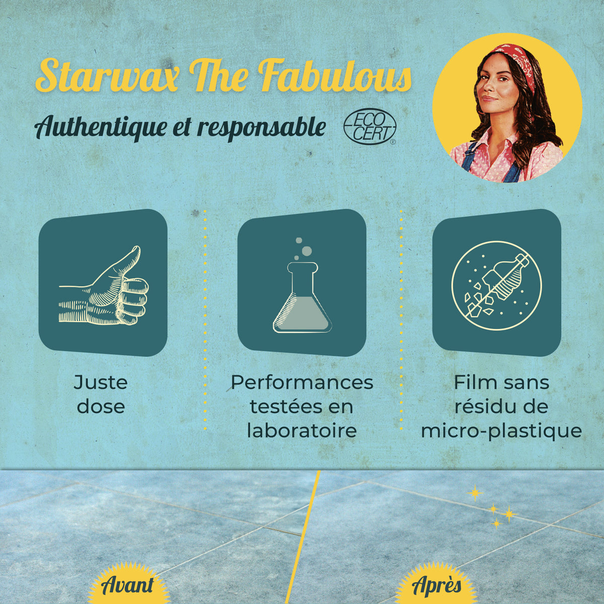STARWAX FABULOUS - Bicarbonate de soude en doses prête à l'emploi 20 doses