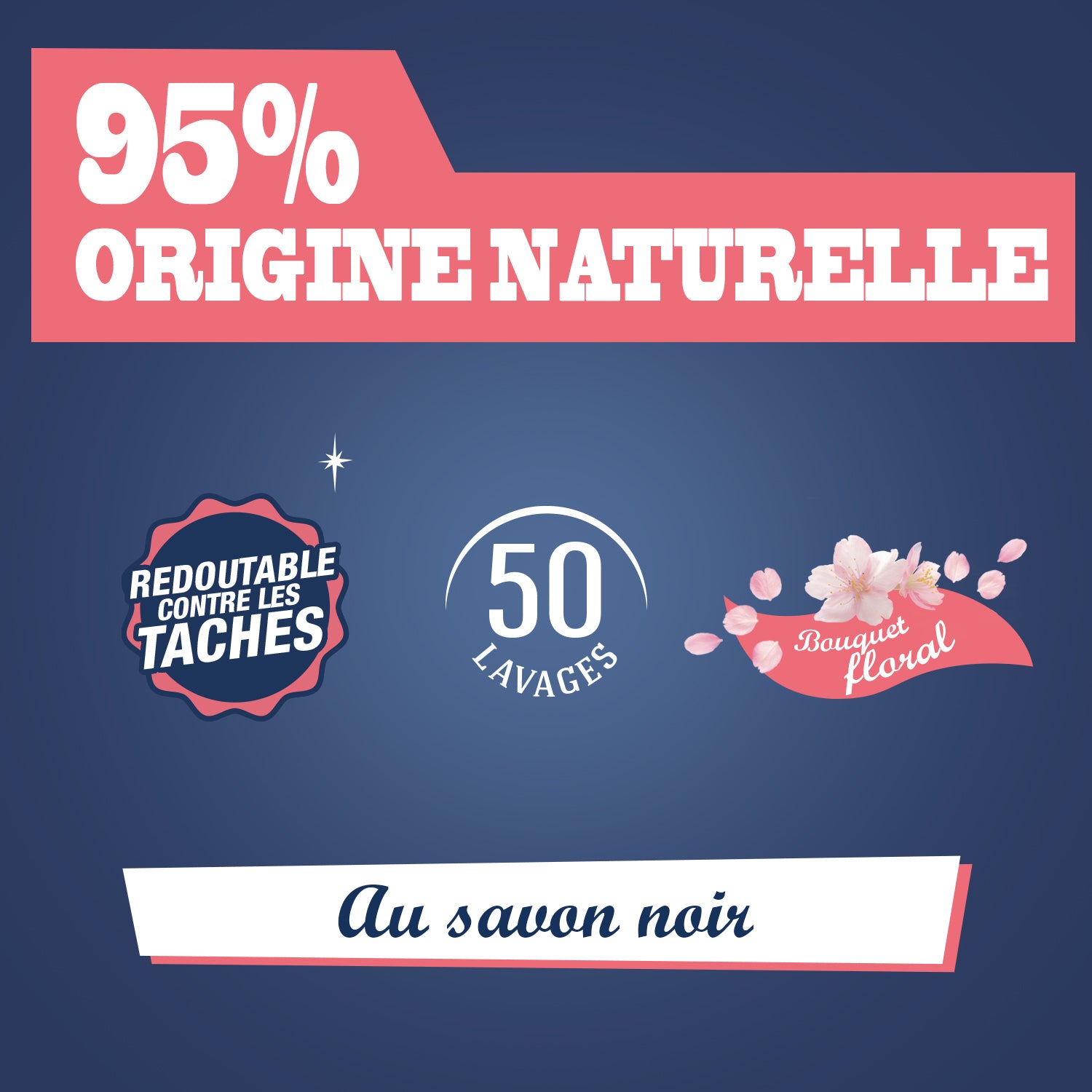 JACQUES BRIOCHIN - Ma Lessive au Savon Noir – Détachante – 50 Lavages 2,27l Bouquet Florale