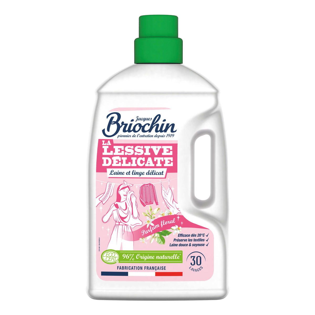JACQUES BRIOCHIN - La Lessive spécial linge délicat 1,35L Parfum floral