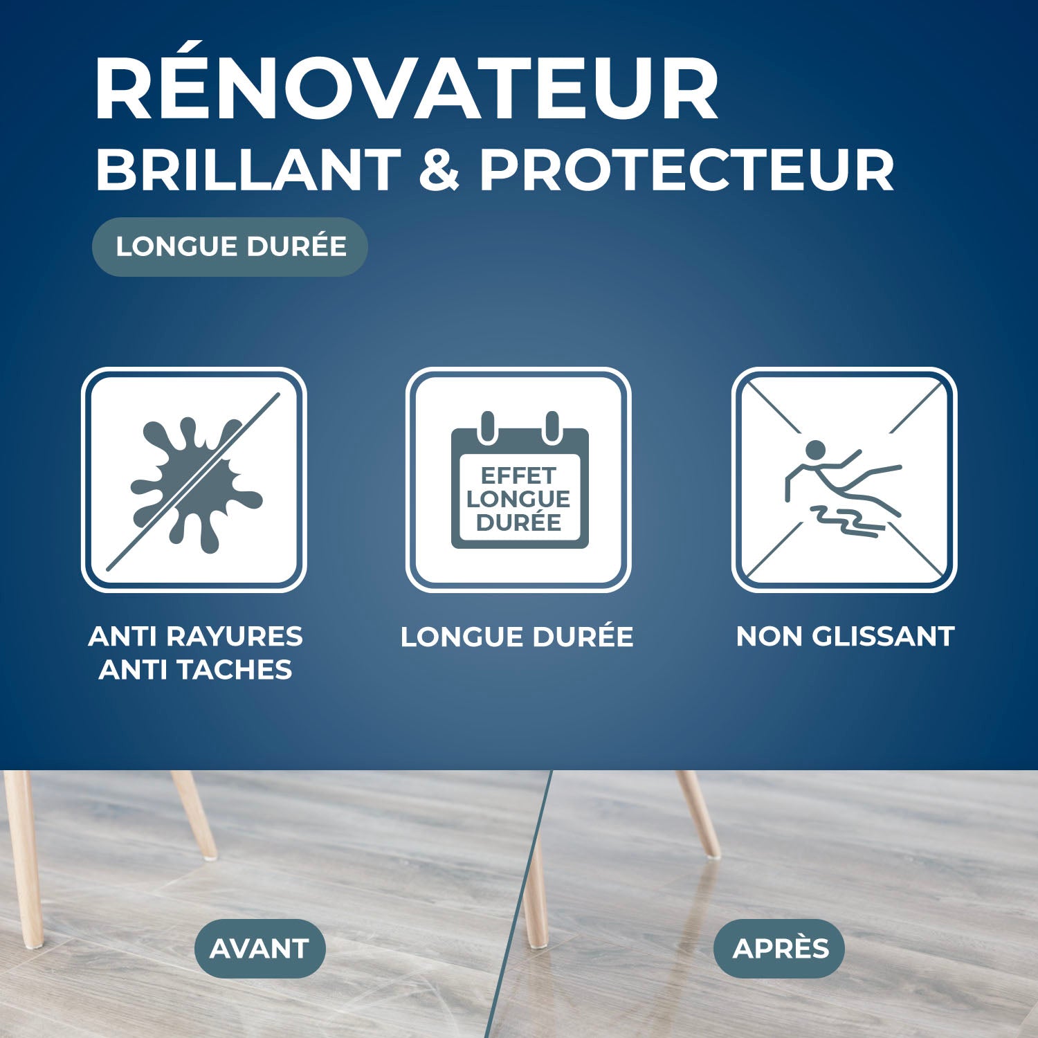 STARWAX - Rénovateur brillant protecteur pour parquets et sols stratifiés
1L