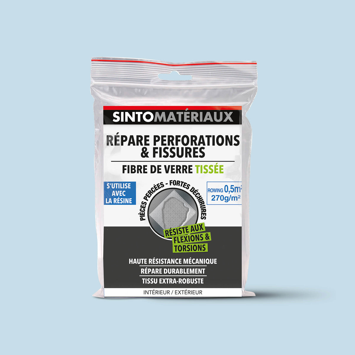 Répare perforations (tissu fibre verre tissée 270g/m²)