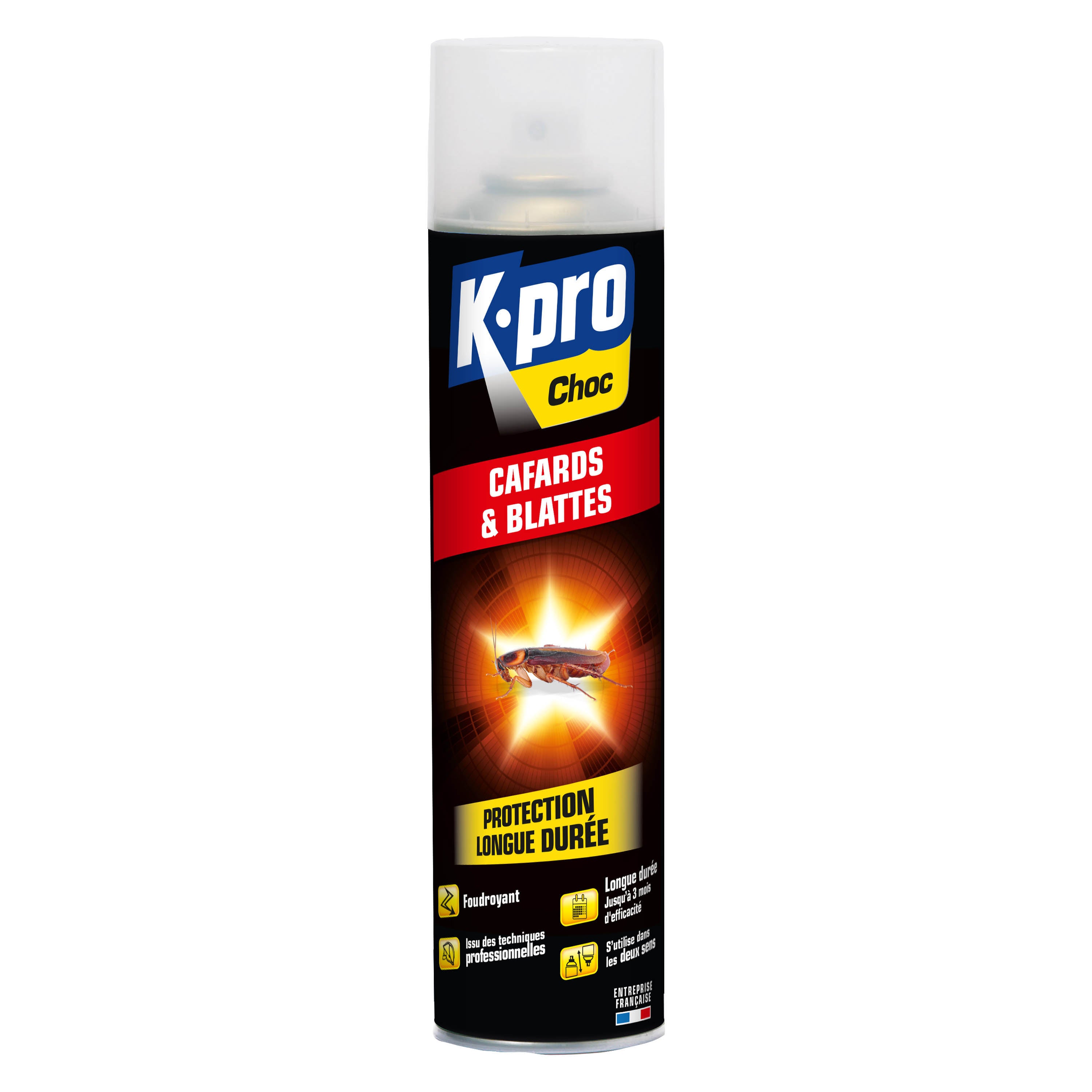 K.PRO - Aérosol foudroyant cafards et blattes
400ml