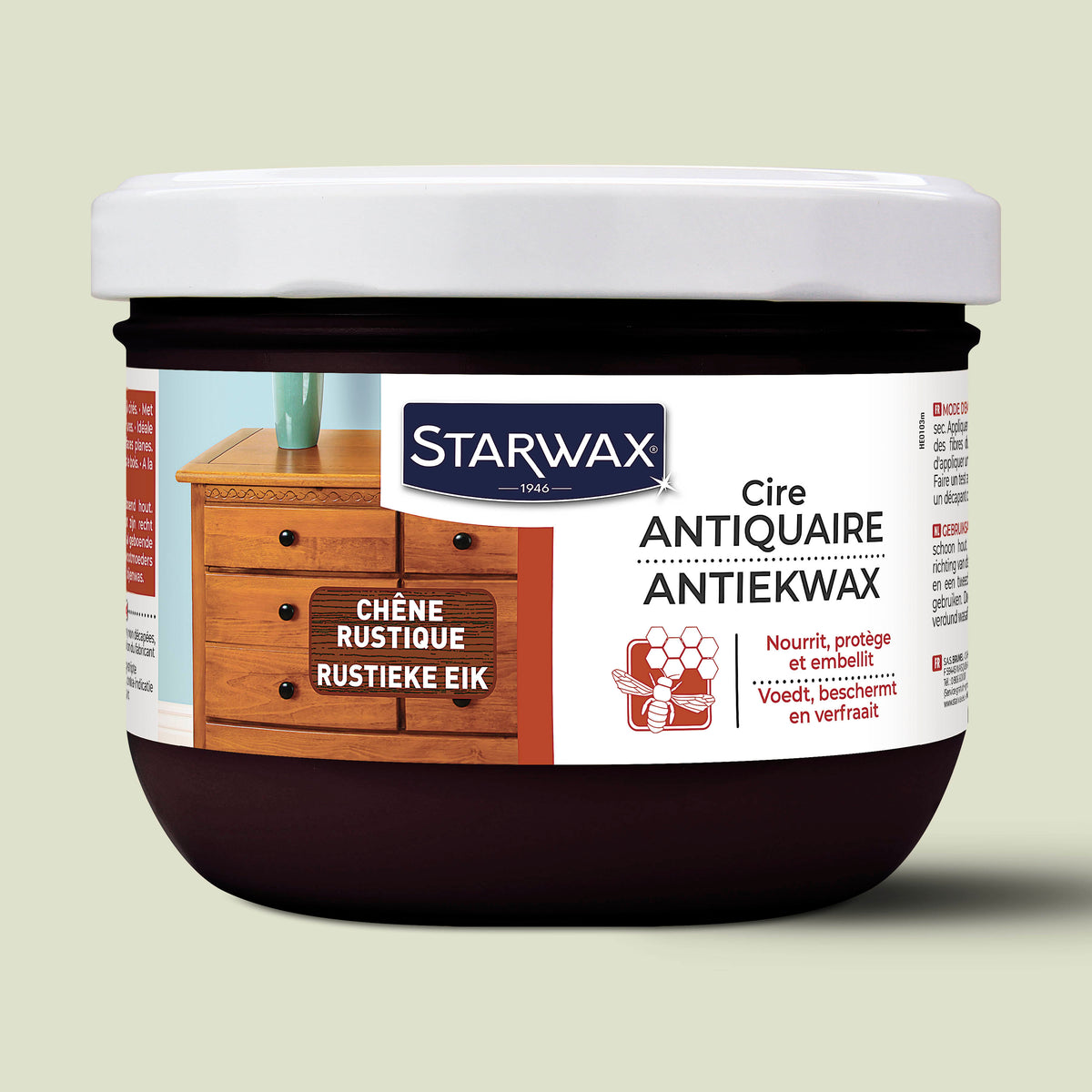 STARWAX - Cire antiquaire pâte pour bois cirés 350ml Incolore