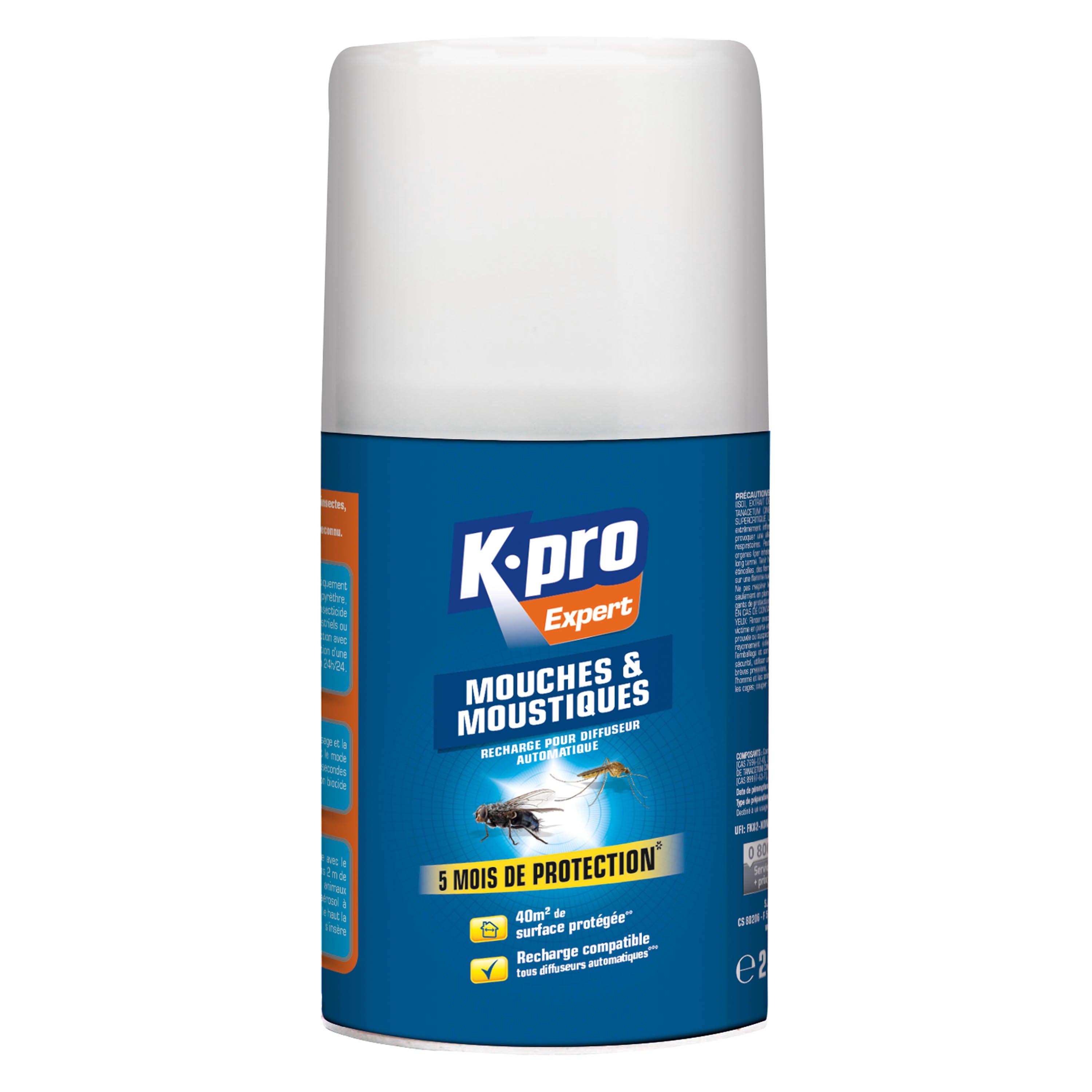 K.PRO - Recharge pour diffuseur automatique mouches moustiques
250ml