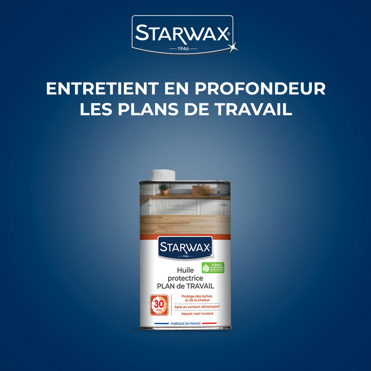 STARWAX - Huile protectrice pour plan de travail en bois huilé
500ml