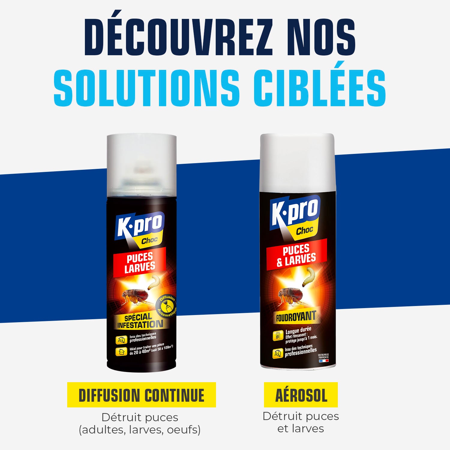 K.PRO - Aérosol foudroyant puces et larves
400ml