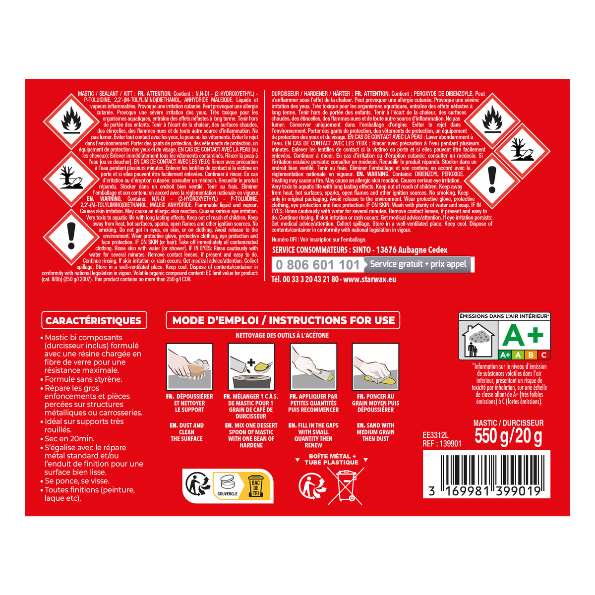SINTO - Répare métal armé 170ml