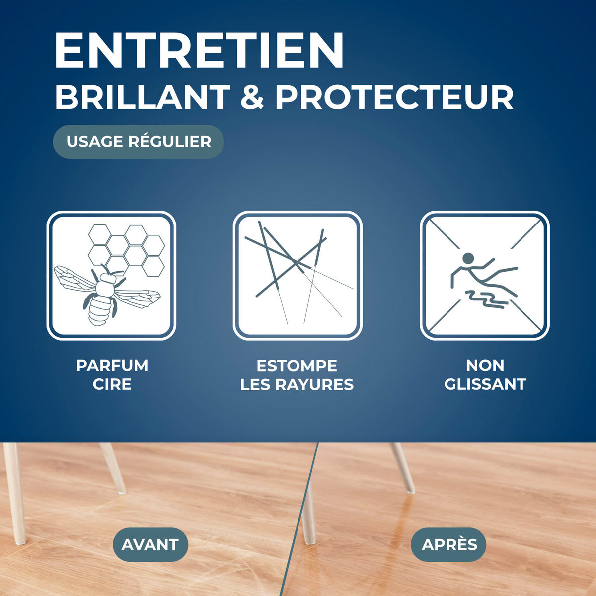 STARWAX - Entretien brillant pour parquets et sols stratifiés
1L