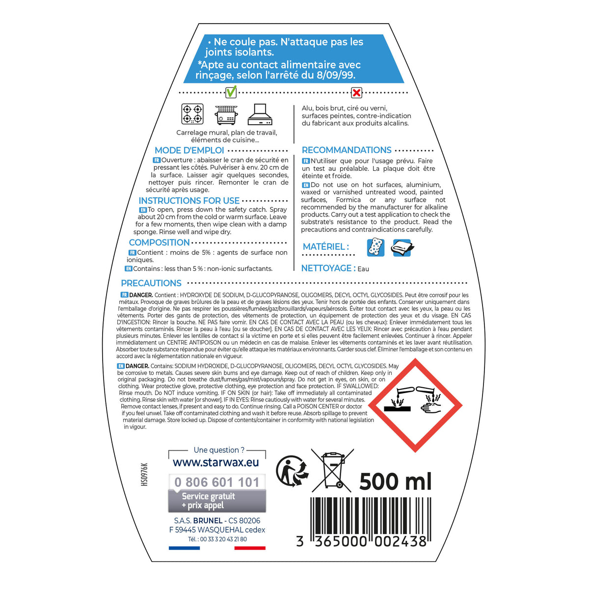 STARWAX - Dégraissant surpuissant 500ml