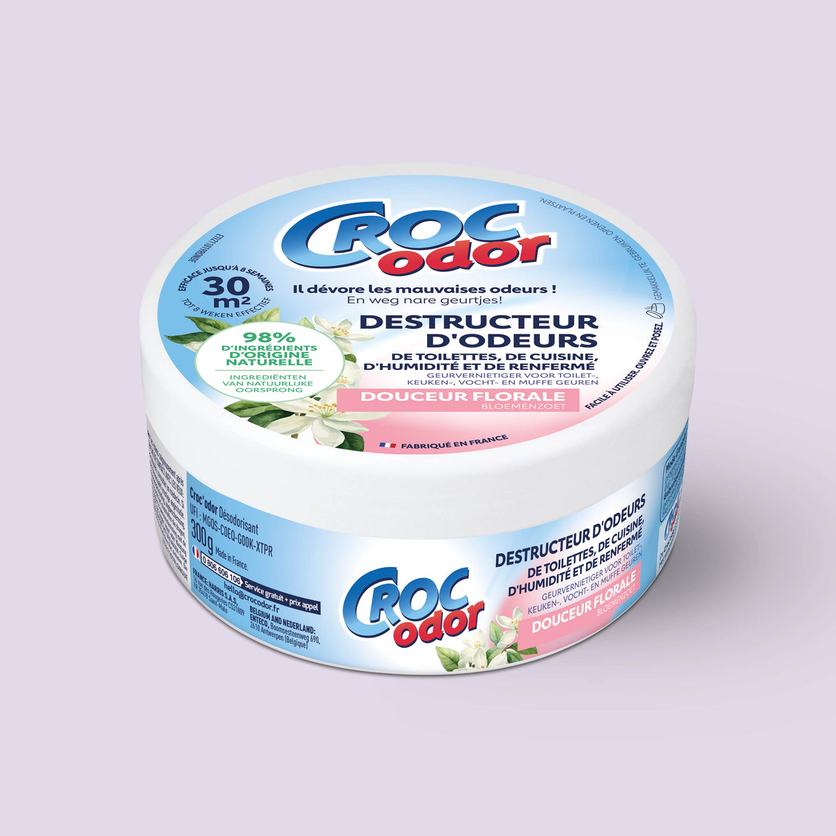 CROC ODOR - Destructeur d'odeurs douceur florale 300g