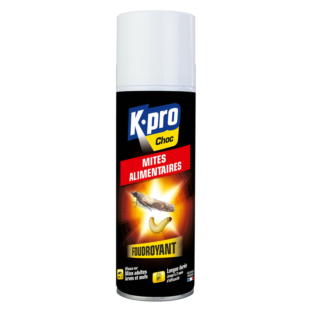 K.PRO - Aérosol foudroyant mites alimentaires 250ml