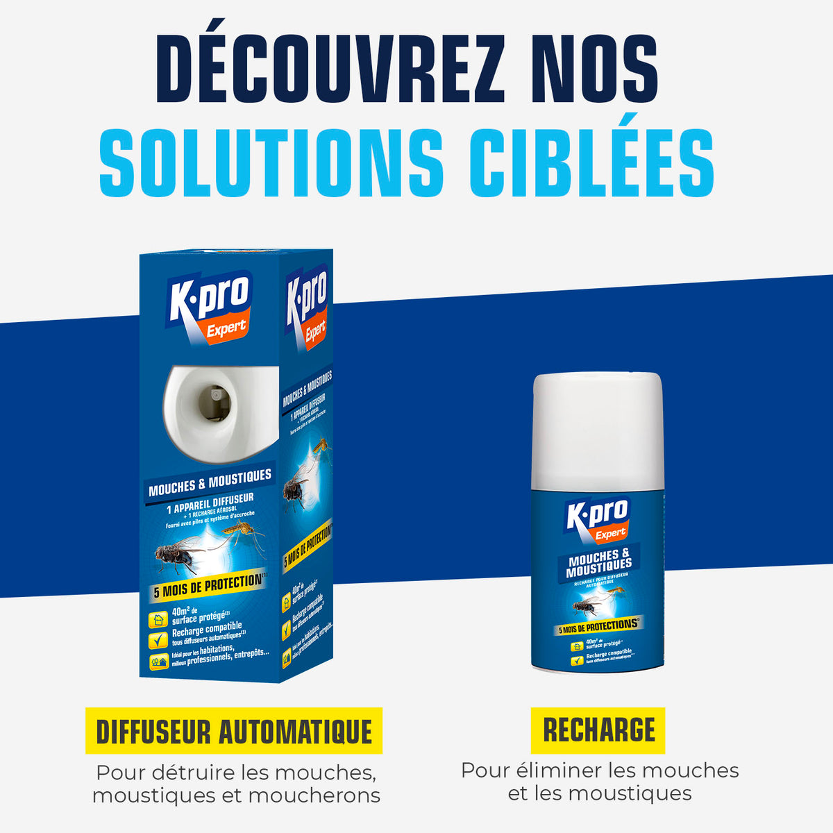 K.PRO - Recharge pour diffuseur automatique mouches moustiques
250ml