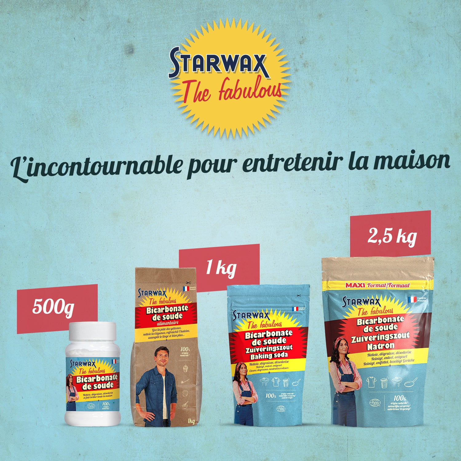 STARWAX FABULOUS - Bicarbonate de soude alimentaire 1kg