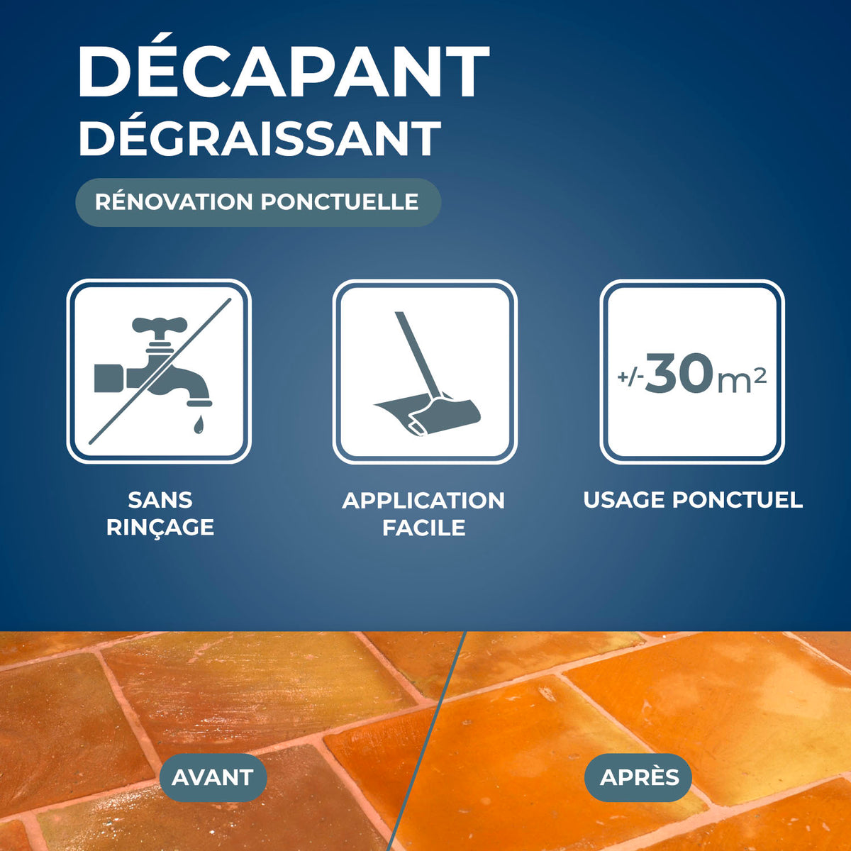 STARWAX - Décapant pour tomettes et terres cuites
1L