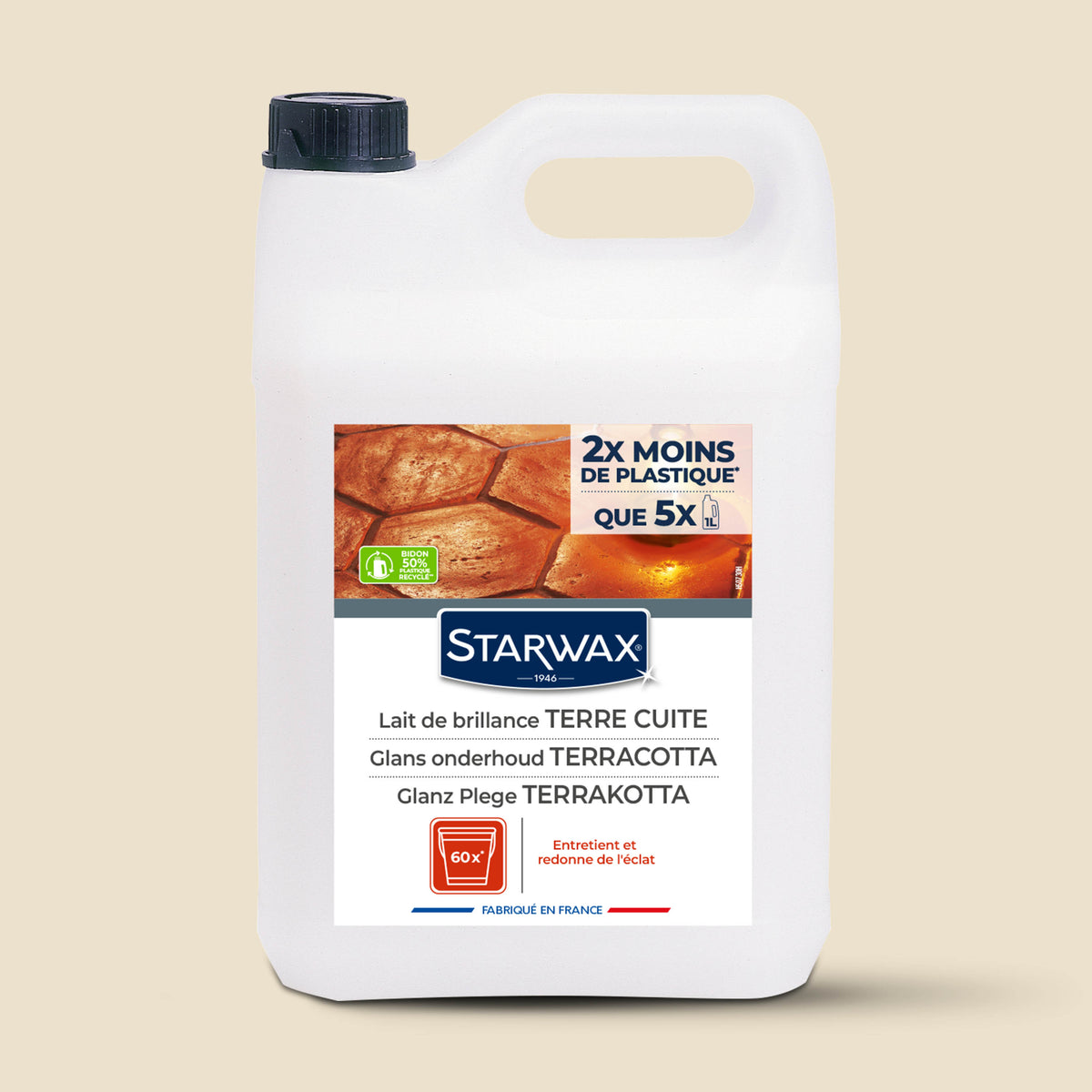 STARWAX - Lait de brillance pour tomettes et terres cuites
1L