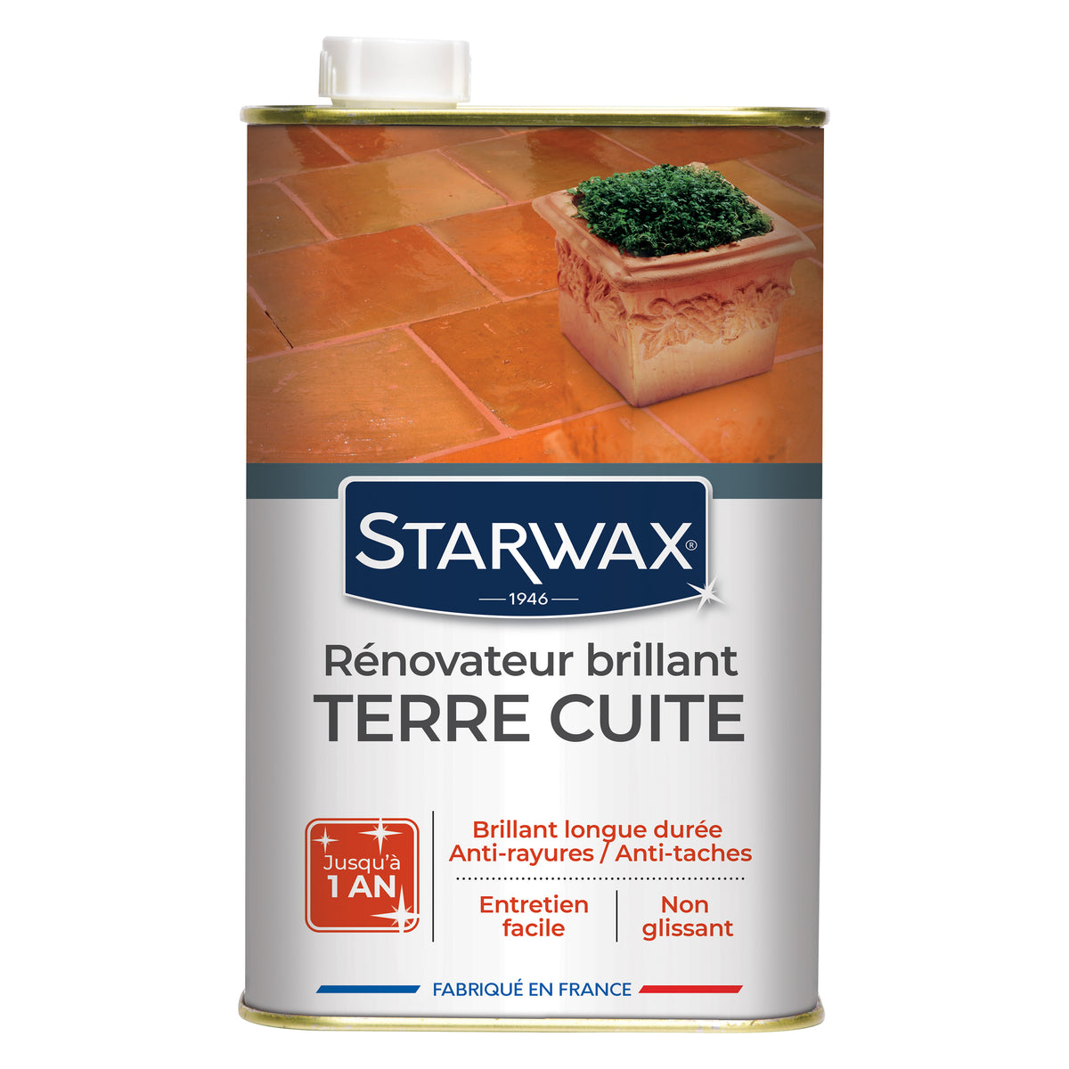 STARWAX - Rénovateur brillant protecteur pour tomettes et terres cuites 1L incolore
1L