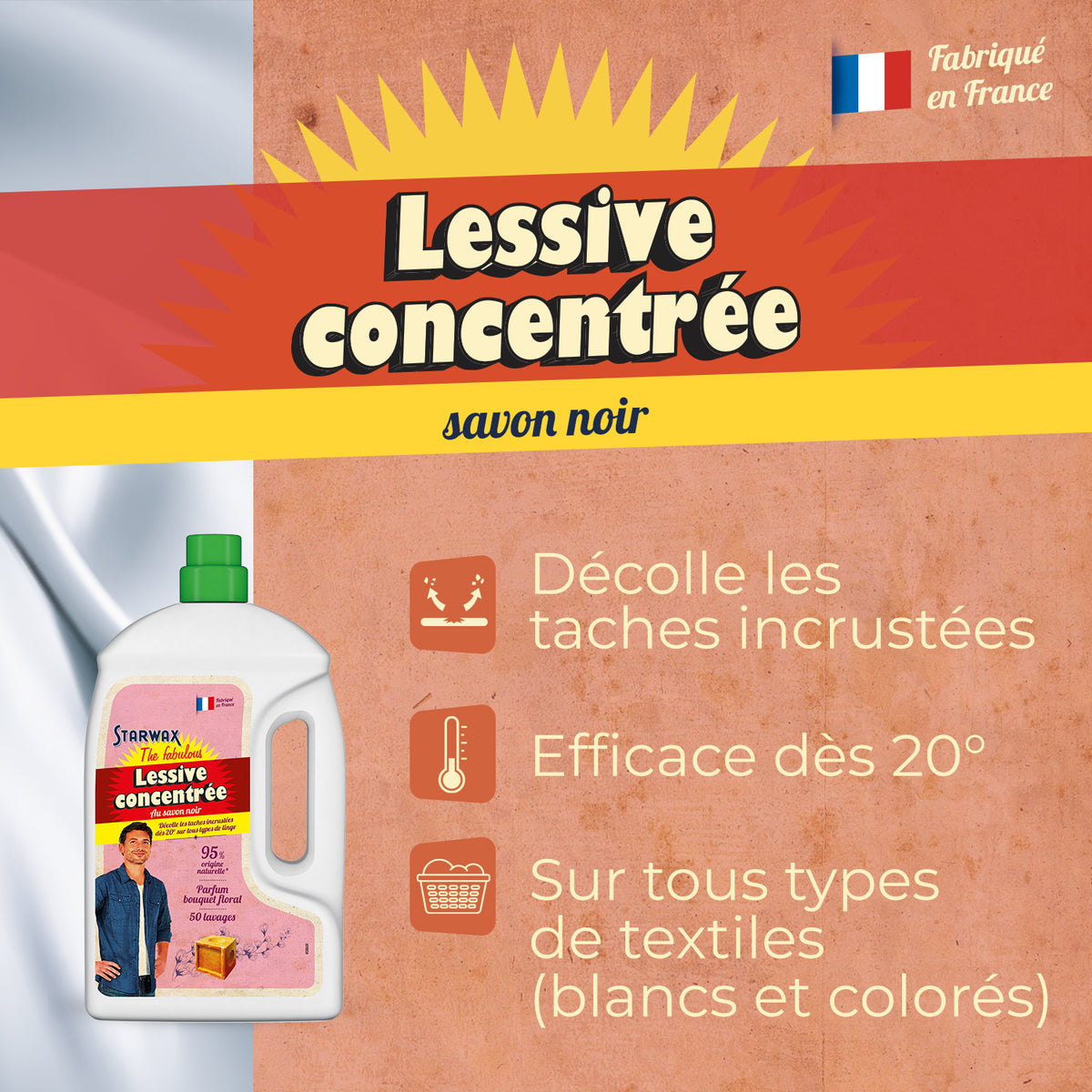 STARWAX FABULOUS - Lessive textile 1,5L