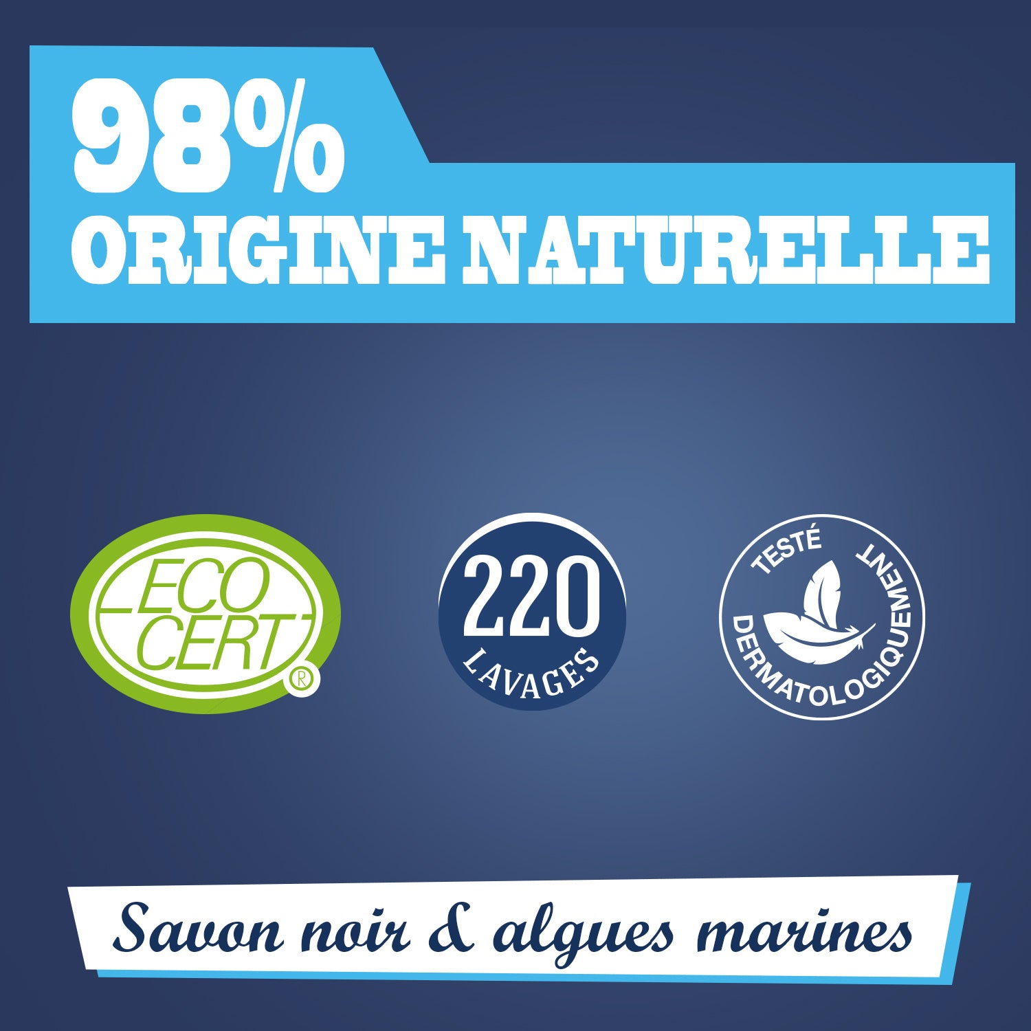 Liquide Vaisselle Mains Savon noir & Algues Marines