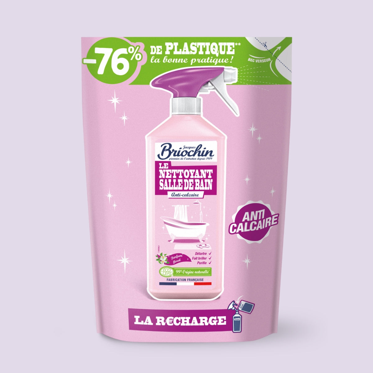 Recharge Nettoyant Salle de bain  parfum floral