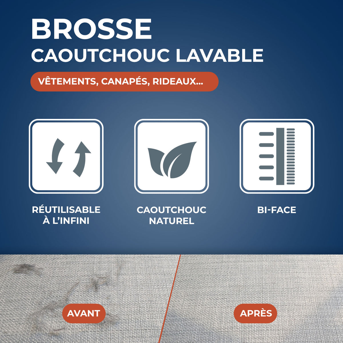 STARWAX - Brosse caoutchouc pour textile
 X1
