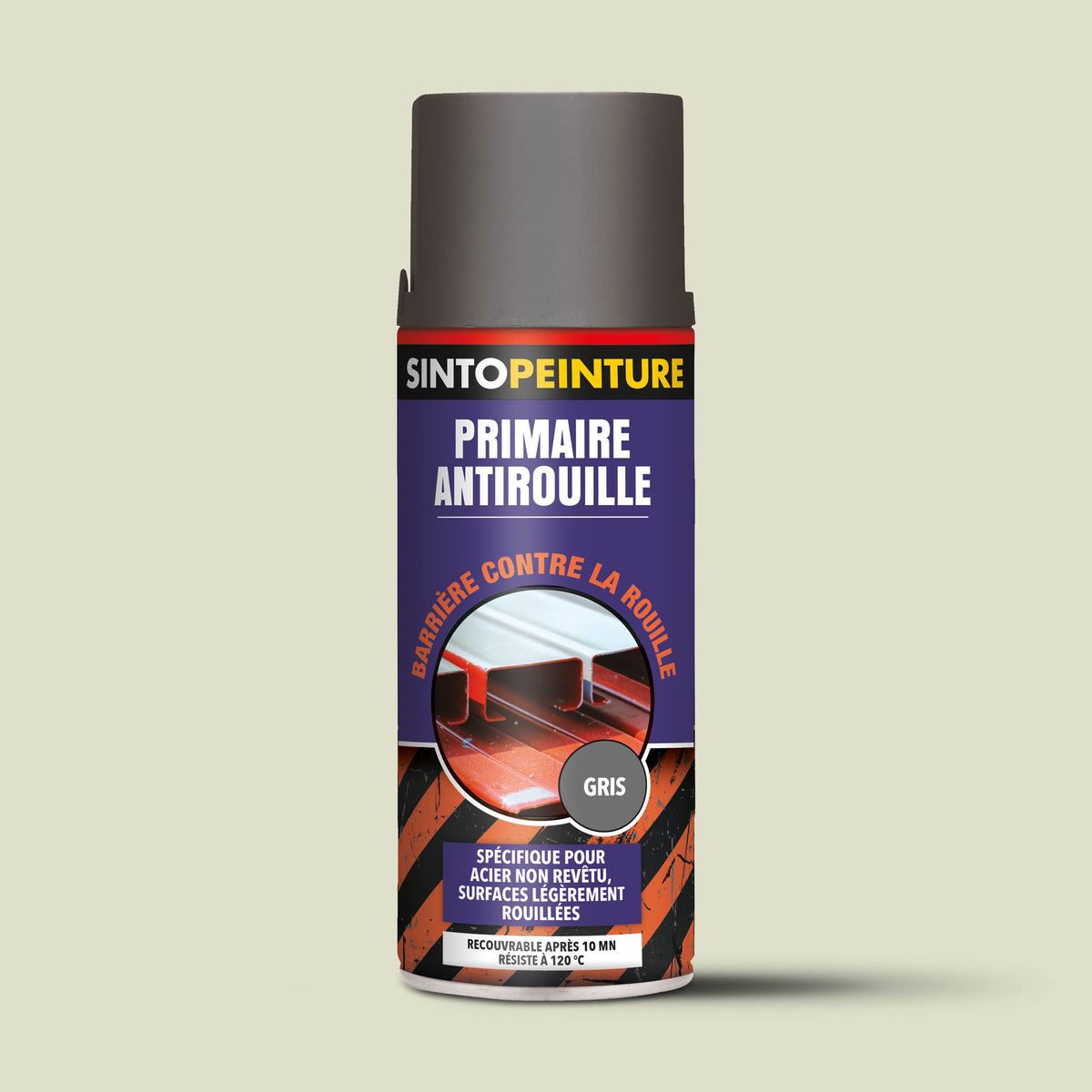 SINTO - Aérosol apprêt sous-couche 400ml Gris métal