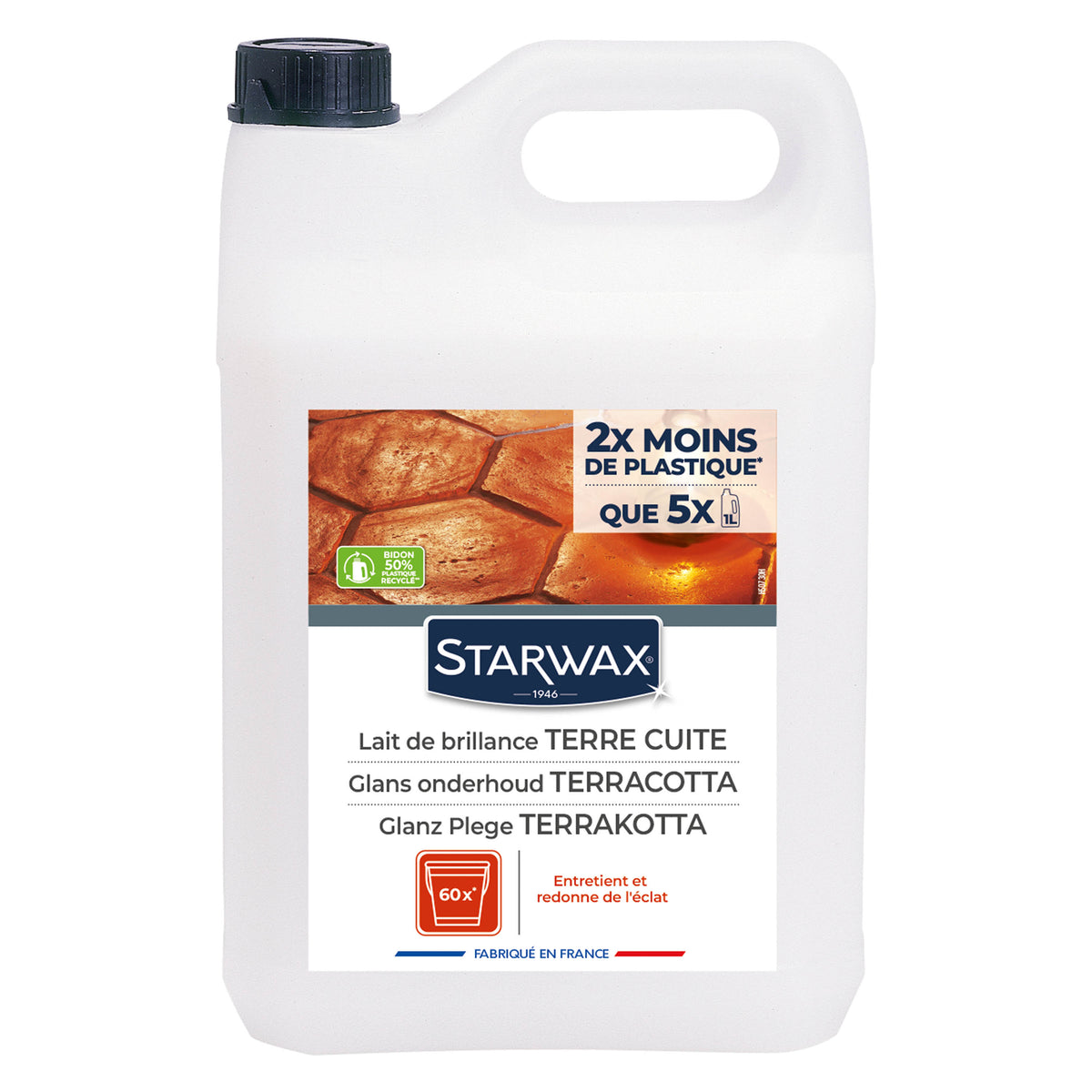 STARWAX - Lait de brillance pour tomettes et terres cuites
 1L