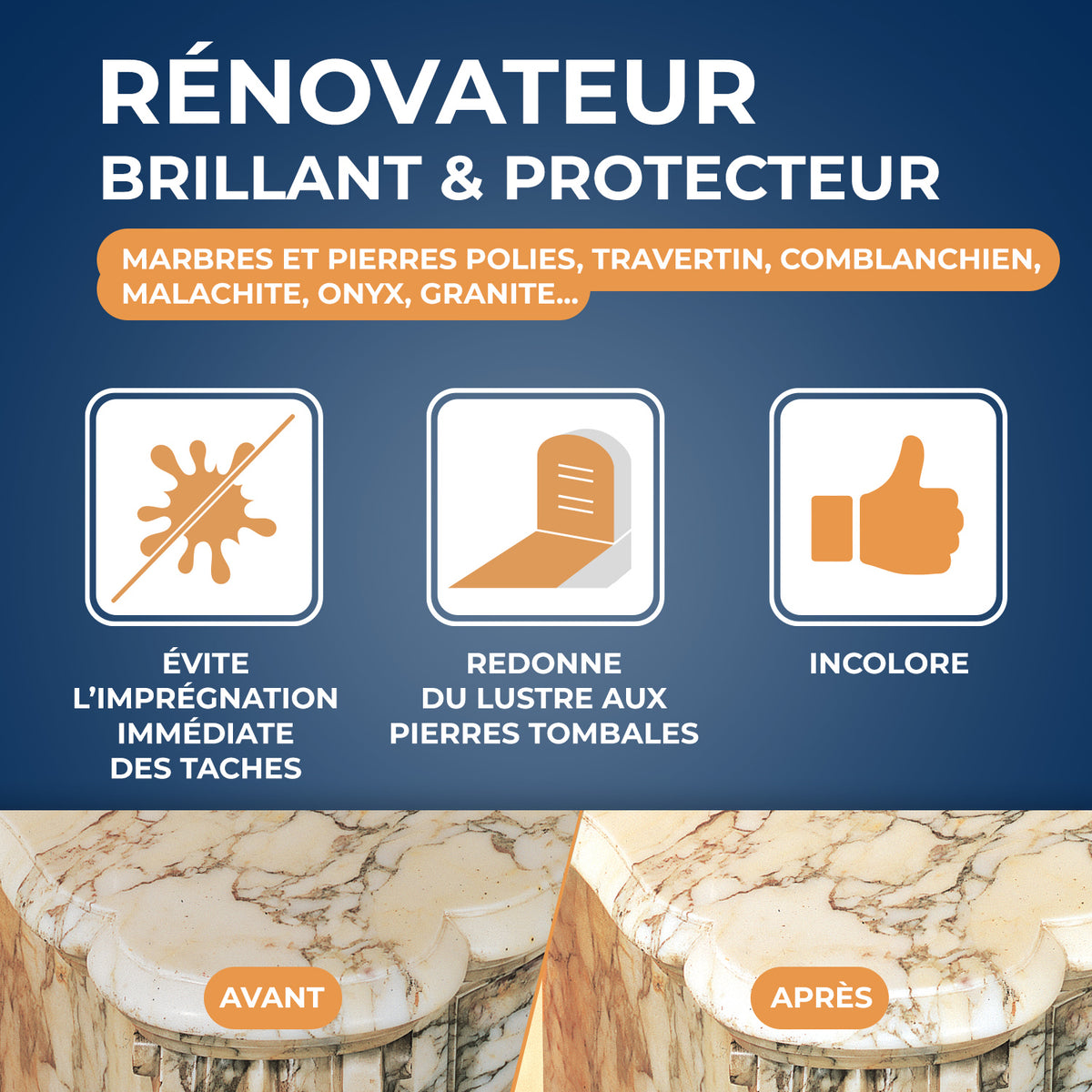 STARWAX - Baume embellissant pour marbre et pierres naturelles 500ml
