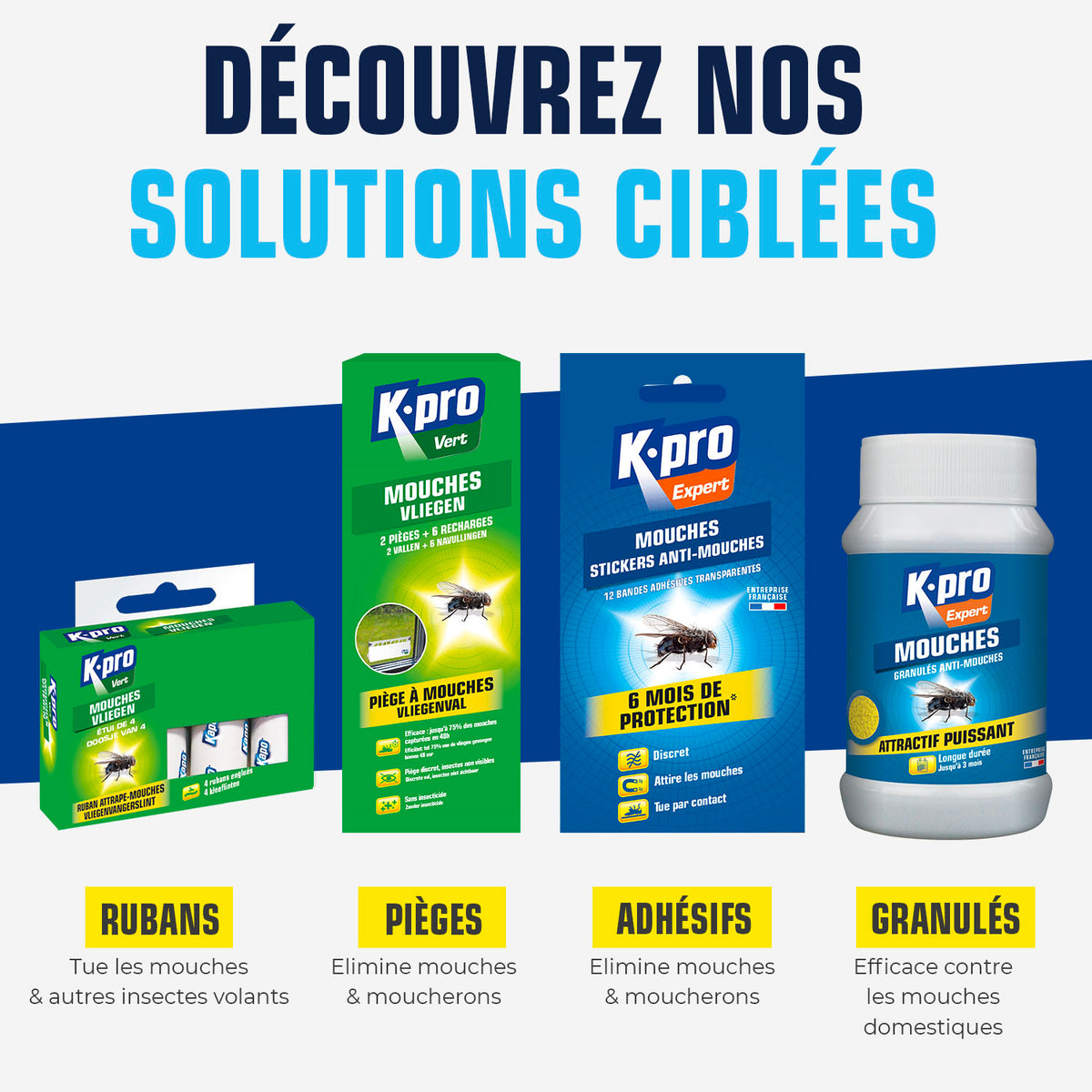 K.PRO - Pièges à mouches
 2 pièges + 6 recharges