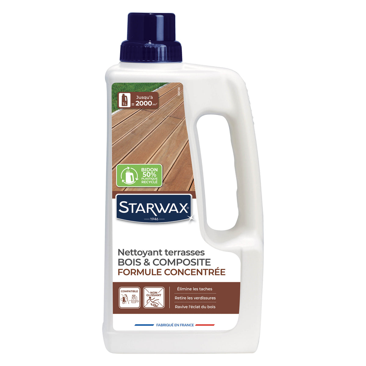 STARWAX - Nettoyant concentré pour terrasses en bois et composite
 1L