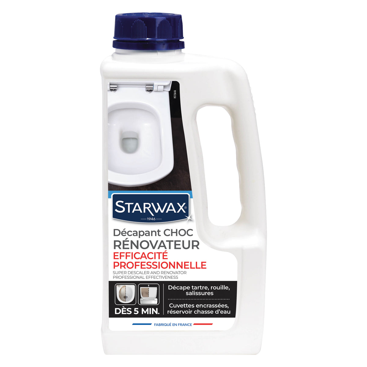 STARWAX - Décapant choc rénovateur WC - Efficacité Professionnelle 1L