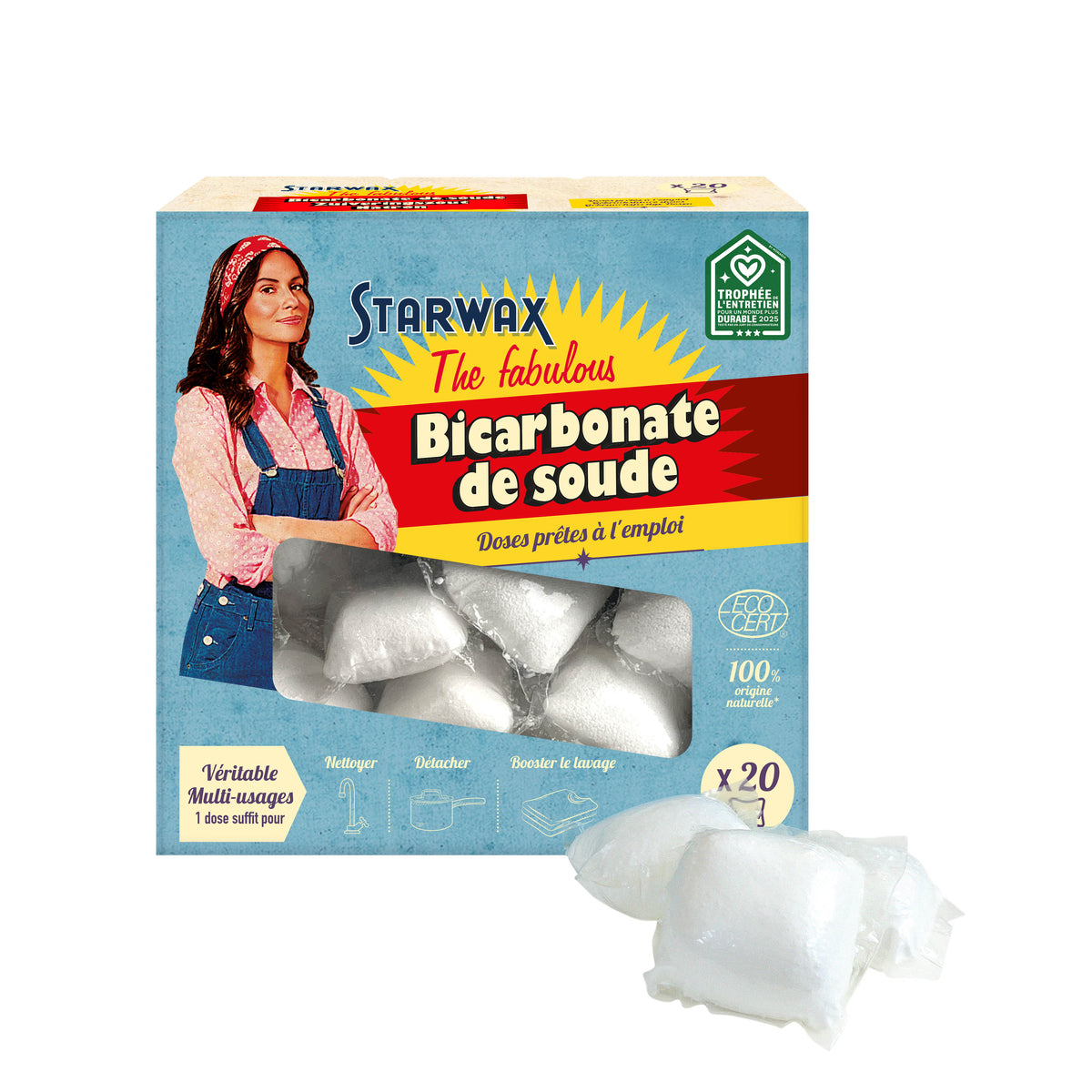 STARWAX FABULOUS - Bicarbonate de soude en doses prête à l'emploi 20 doses