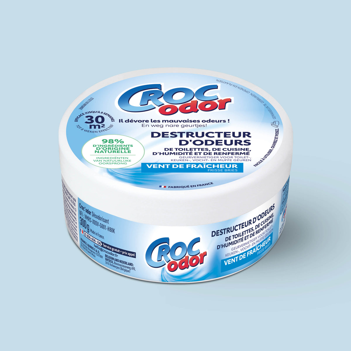 CROC ODOR - Destructeur d'odeurs vent de fraicheur 300g
