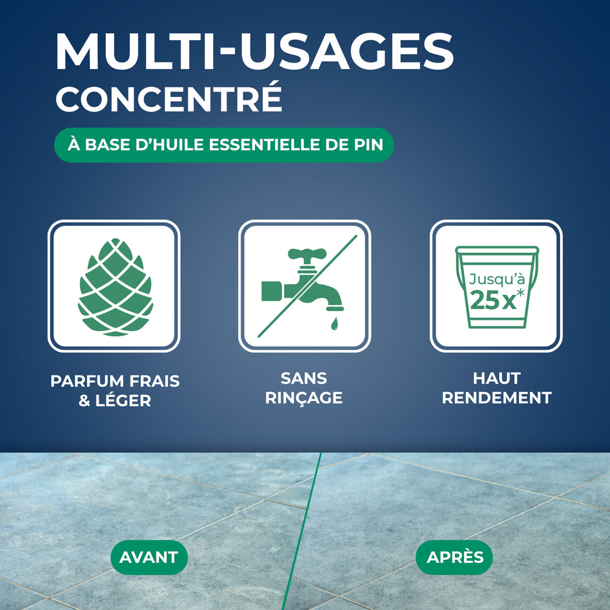 STARWAX - Nettoyant multi-usages concentré parfum pin des landes 1L Parfum pin des landes (parfum de synthèse)