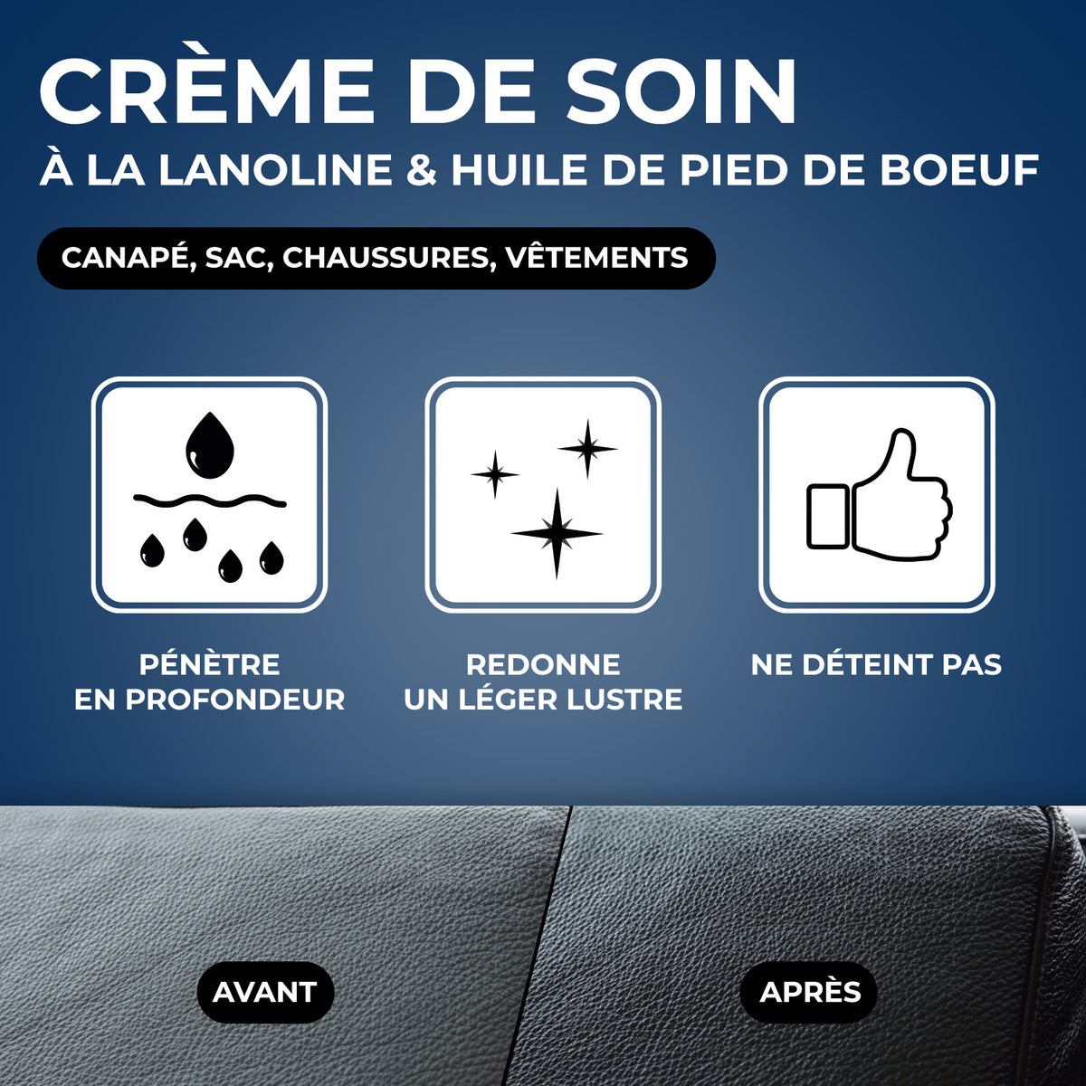 STARWAX - Crème de soin pour cuirs colorés 150ml Camel