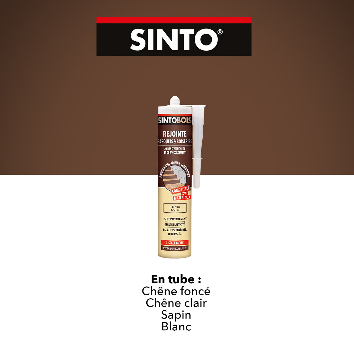 SINTO - Rejointe parquets et boiseries - Etanchéité et raccordement 310ml Chêne clair