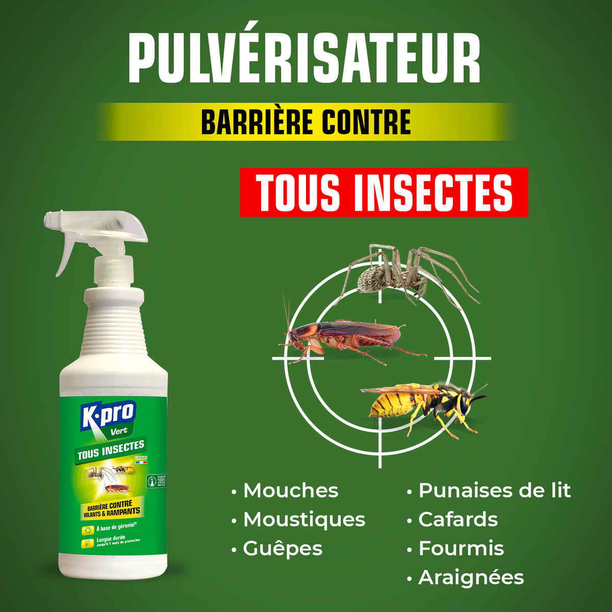 K.PRO - Pulvérisateur Barrière tous insectes K.PRO 1L
