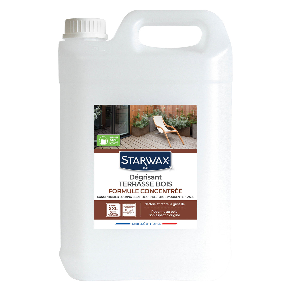 STARWAX - Dégrisant concentré pour terrasse en bois
 2L