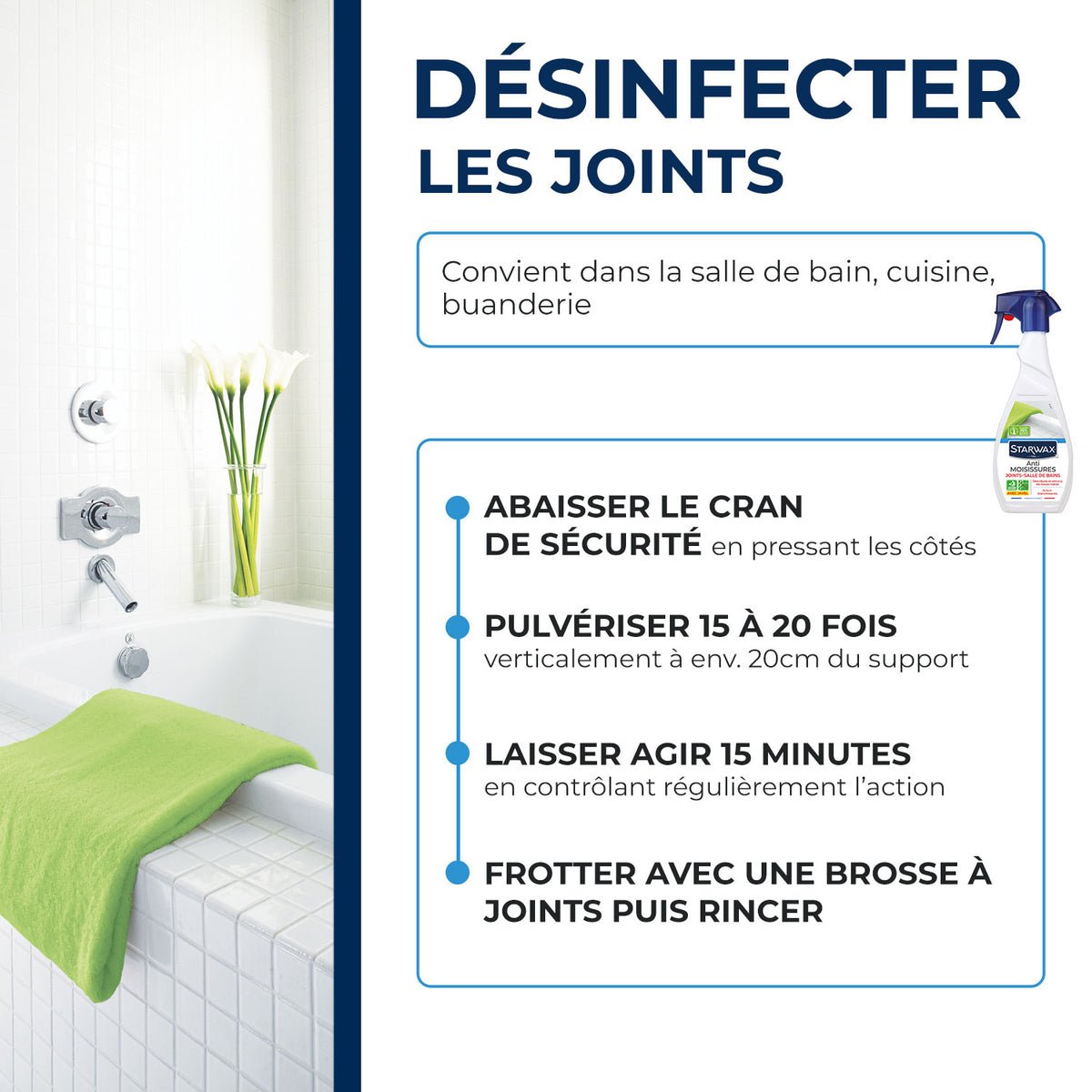 STARWAX - Anti-moisissures pour joints et salle de bains 500ml