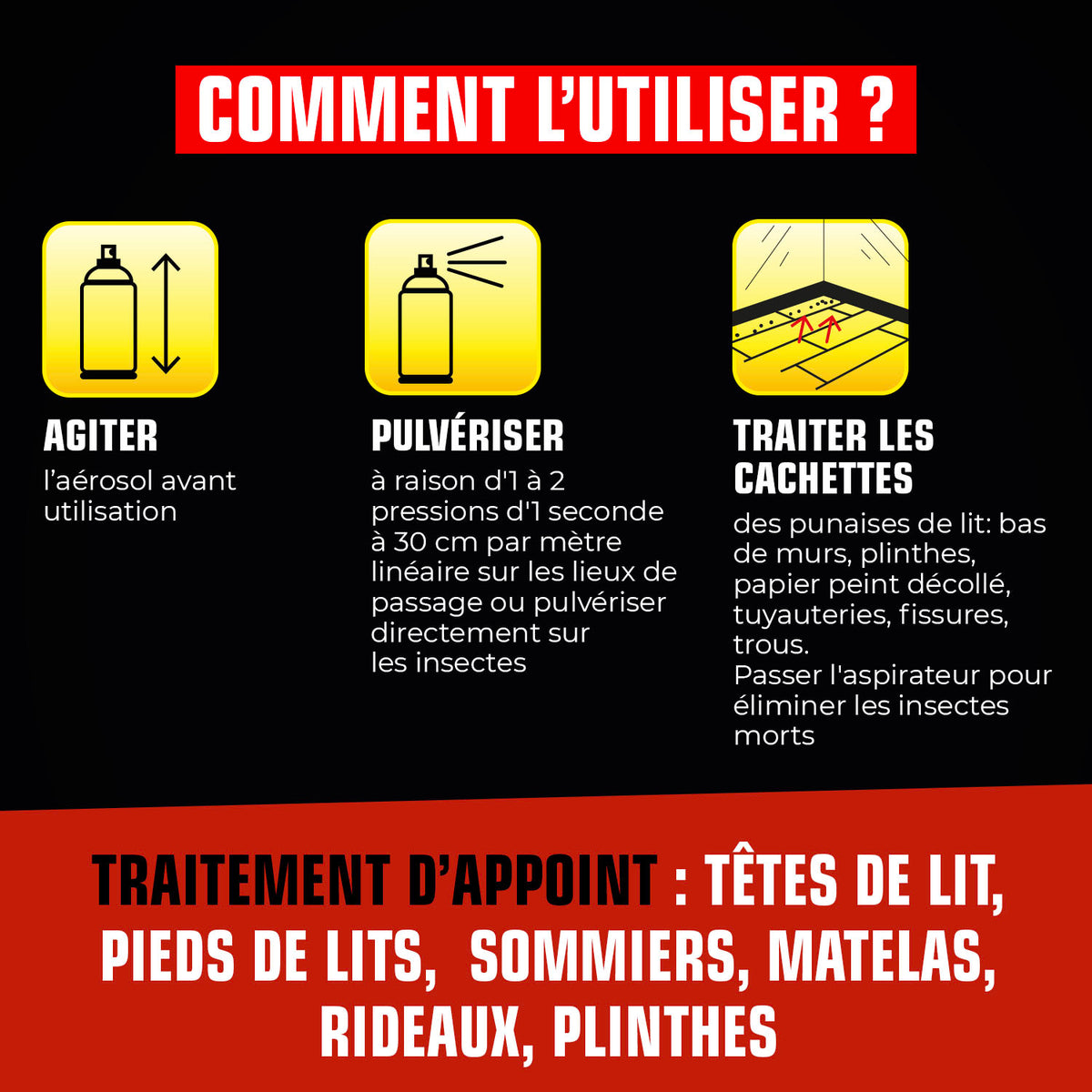 K.PRO - Aérosol foudroyant punaises de lit
 400ml