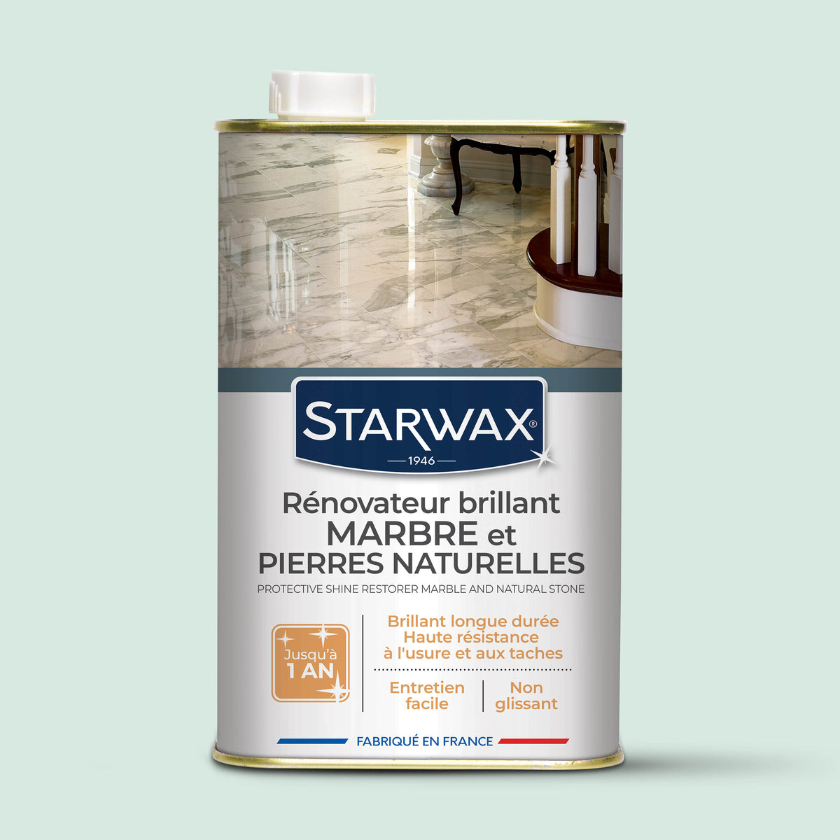 STARWAX - Rénovateur brillant protecteur pour marbres et pierres naturelles
 1L